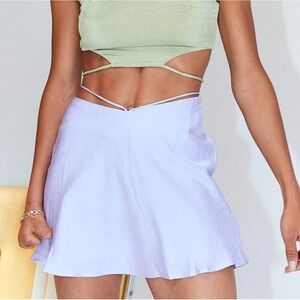 Princess Polly A-Line Lavender Mini Skirt with Ties